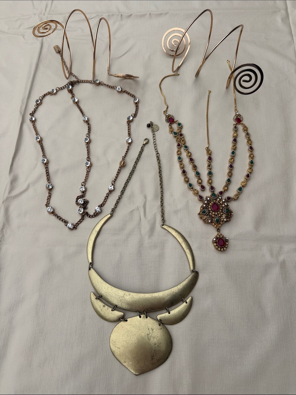 Boho set - headpieces, necklace, arm bands- READ